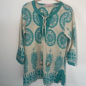 CALYPSO ST. BARTH COTTON TUNIC EUC